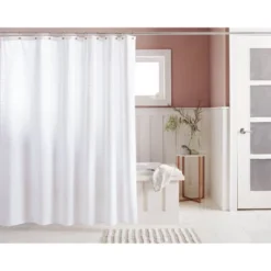 Woven Stripe Shower Curtain White - Threshold™ 9 Woven Stripe Shower Curtain White - Threshold™ -Threshold GUEST 8e5f5b48 767d 4a2f bc61 7892c802609e