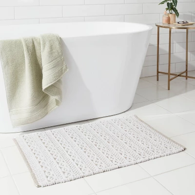 20"x32" Chenille Bath Rug - Threshold™ 3 20"x32" Chenille Bath Rug - Threshold™