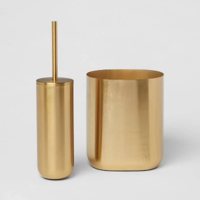 Brushed Brass Waste Can Gold - Threshold™ 5 Brushed Brass Waste Can Gold - Threshold™ - Image 3