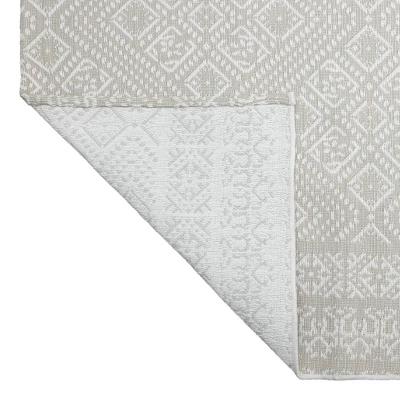 5' X 7' Double Diamond Outdoor Rug Silver - Threshold™ 4 5' X 7' Double Diamond Outdoor Rug Silver - Threshold™ - Image 2
