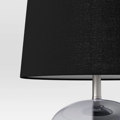 Smoked Glass Table Lamp Black (Includes LED Light Bulb) - Threshold™ 5 Smoked Glass Table Lamp Black (Includes LED Light Bulb) - Threshold™ - Image 3