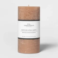 Pillar Ashwood And Palo Santo Candle Tan - Threshold™ 9 Pillar Ashwood And Palo Santo Candle Tan - Threshold™ -Threshold GUEST 9913791a f1ef 43d9 aaea 68b743474f9b