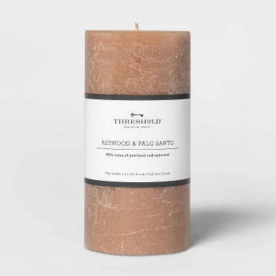 Pillar Ashwood And Palo Santo Candle Tan - Threshold™ 5 Pillar Ashwood And Palo Santo Candle Tan - Threshold™ - Image 3