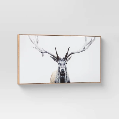 47" X 24" Deer Framed Wall Canvas - Threshold™ 4 47" X 24" Deer Framed Wall Canvas - Threshold™ - Image 2