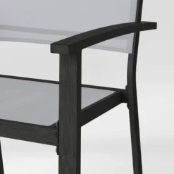 2pc Ryegate Weathered Teak Sling Outdoor Patio Dining Chairs Arm Chairs Gray - Threshold™ -Threshold GUEST 9be3cb3a acf0 4a9f bdb8 621b94a63f73