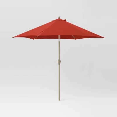 9'x9' Market Patio Umbrella - Light Wood Pole - Threshold™ 19 9'x9' Market Patio Umbrella - Light Wood Pole - Threshold™ - Image 17