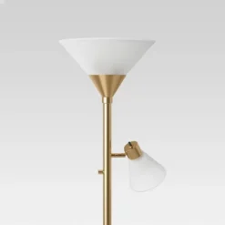 Mother Daughter Torchiere Floor Lamp With Glass Shade - Threshold™ -Threshold GUEST a48809c3 acfa 4da0 8f31 072801683c84