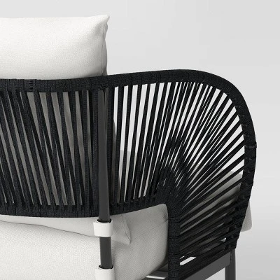 Mackworth Rope Patio Loveseat - Black - Threshold™ 6 Mackworth Rope Patio Loveseat - Black - Threshold™ - Image 4