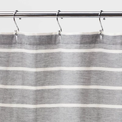 Stripe Shower Curtain Radiant Gray - Threshold™ 4 Stripe Shower Curtain Radiant Gray - Threshold™ - Image 2
