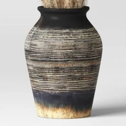 Grass Arrangement In Ceramic Pot Black - Threshold™ -Threshold GUEST a8b7bc55 e7f2 41c9 ad42 4006f370c4b4