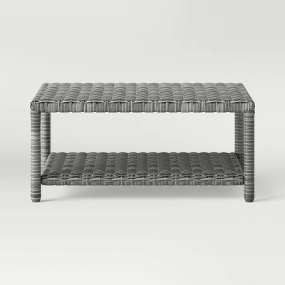 Monroe Wicker Patio Coffee Table - Gray - Threshold™ 4 Monroe Wicker Patio Coffee Table - Gray - Threshold™ - Image 2