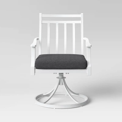 2pc Fairmont Metal Rocking Outdoor Patio Dining Chairs Swivel Chairs Charcoal - Threshold™ 4 2pc Fairmont Metal Rocking Outdoor Patio Dining Chairs Swivel Chairs Charcoal - Threshold™ - Image 2