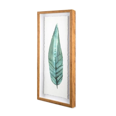 (Set Of 3) 28"x12" Framed Leaves Decorative Wall Art White - Threshold™ 6 (Set Of 3) 28"x12" Framed Leaves Decorative Wall Art White - Threshold™ - Image 4