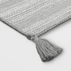 5' X 7' Striped Tapestry Outdoor Rug Charcoal Gray - Threshold™ -Threshold GUEST af670b9c 90e0 414c be9f 25b37103873e