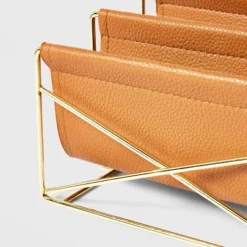 Faux Leather Letter Organizer Brown - Threshold™ -Threshold GUEST b10319d9 9948 4af4 9b5d 816f286c7a64