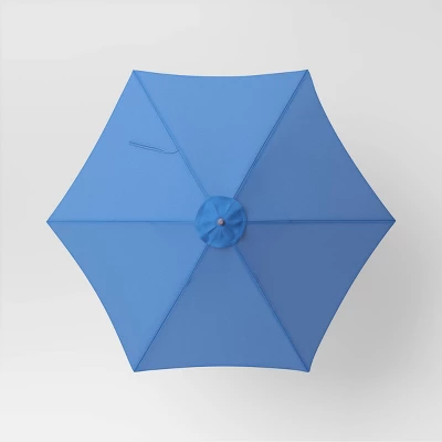 9'x9' Market Patio Umbrella - Light Wood Pole - Threshold™ 5 9'x9' Market Patio Umbrella - Light Wood Pole - Threshold™ - Image 3