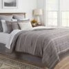 12pc Chambray Matelasse Stripe Comforter & Sheet Bedding Set Gray - Threshold™