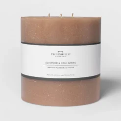Pillar Ashwood And Palo Santo Candle Tan - Threshold™ 10 Pillar Ashwood And Palo Santo Candle Tan - Threshold™ -Threshold GUEST b374870b abe9 419f bde3 5d591c854d2a