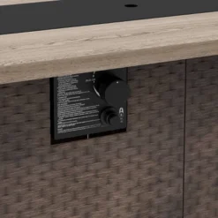 Stamped Steel Wicker Propane Fire Pit Brown - Threshold™ 9 Stamped Steel Wicker Propane Fire Pit Brown - Threshold™ -Threshold GUEST b3c5b10d 8b13 4da4 967a 929f81e76b02