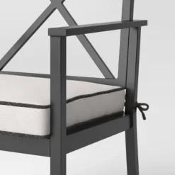 2pc Searsburg Aluminum Outdoor Patio Dining Chairs Arm Chairs Black - Threshold™ -Threshold GUEST b55b6a13 2bb5 4c95 a602 021a74e120c6