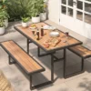 Bryant Faux Wood Rectangle Patio Picnic Table - Gray/Natural Wood - Threshold™ 1 Bryant Faux Wood Rectangle Patio Picnic Table - Gray/Natural Wood - Threshold™ -Threshold GUEST b7388c96 1a7c 4617 a31d 96366edf83a9