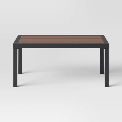 Bryant 2pc Faux Wood Patio Loveseat & Coffee Table - Gray/Natural - Threshold™ 9 Bryant 2pc Faux Wood Patio Loveseat & Coffee Table - Gray/Natural - Threshold™ - Image 7