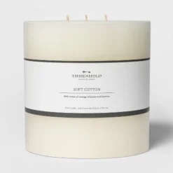 Pillar Candle Soft Cotton White - Threshold™ -Threshold GUEST ba85ccc0 51d2 49b1 b7fa 9591207f9ad8