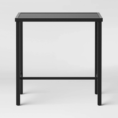 Fairmont Bar Height Rectangle Patio Dining Table - Black - Threshold™ 4 Fairmont Bar Height Rectangle Patio Dining Table - Black - Threshold™ - Image 2