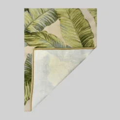 9'x12' Vacation Tropical Rectangular Woven Outdoor Area Rug Green - Threshold™ 7 9'x12' Vacation Tropical Rectangular Woven Outdoor Area Rug Green - Threshold™ -Threshold GUEST bb6e46b9 61fb 4dd0 a8ed 6d614e86ab8d