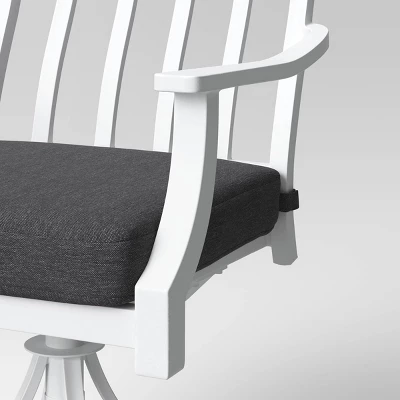 2pc Fairmont Metal Rocking Outdoor Patio Dining Chairs Swivel Chairs Charcoal - Threshold™ 6 2pc Fairmont Metal Rocking Outdoor Patio Dining Chairs Swivel Chairs Charcoal - Threshold™ - Image 4