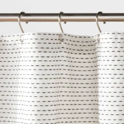 Woven Dotted Line Shower Curtain - Threshold™ -Threshold GUEST bdbe3271 c909 4e04 833b 0e33cfd3482f