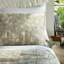 Standard Floral Print Trad Cotton Voile Lofty Quilt Sham Green - Threshold™ 9 Standard Floral Print Trad Cotton Voile Lofty Quilt Sham Green - Threshold™ -Threshold GUEST bf71adc4 05df 450f bbec e4fe8094f052