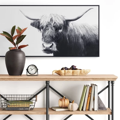 47" X 24" Highland Cow Framed Canvas - Threshold™ 3 47" X 24" Highland Cow Framed Canvas - Threshold™
