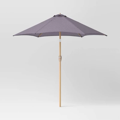 9'x9' Market Patio Umbrella - Light Wood Pole - Threshold™ 14 9'x9' Market Patio Umbrella - Light Wood Pole - Threshold™ - Image 12