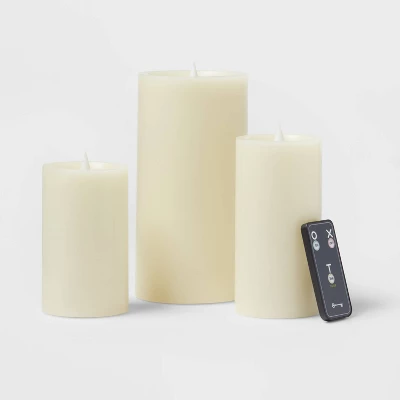 3pk LED Candles Cream - Threshold™ 4 3pk LED Candles Cream - Threshold™ - Image 2