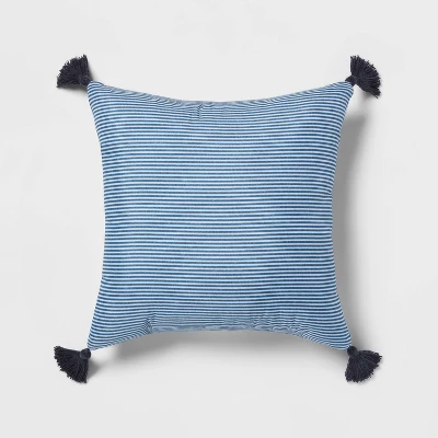 5pc Block Print With Border Comforter Bedding Set White/Blue - Threshold™ 7 5pc Block Print With Border Comforter Bedding Set White/Blue - Threshold™ - Image 5