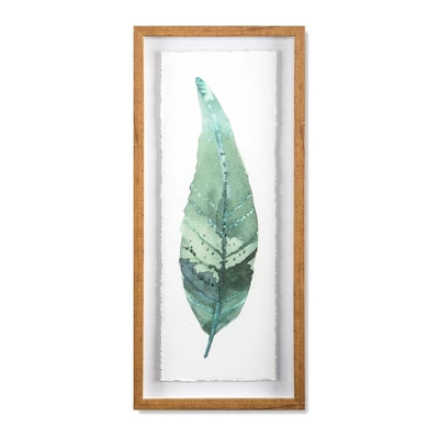 (Set Of 3) 28"x12" Framed Leaves Decorative Wall Art White - Threshold™ 4 (Set Of 3) 28"x12" Framed Leaves Decorative Wall Art White - Threshold™ - Image 2