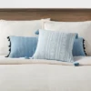 Oversized Oblong Pick Stitch Plaid Tassel Decorative Throw Pillow - Threshold™