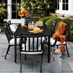 Fairmont Rectangle Steel Patio Dining Table, Outdoor Furniture - Black - Threshold™ 16 Fairmont Rectangle Steel Patio Dining Table, Outdoor Furniture - Black - Threshold™ -Threshold GUEST cc103f92 5bc1 4c8b bbcb d72cc712cef0