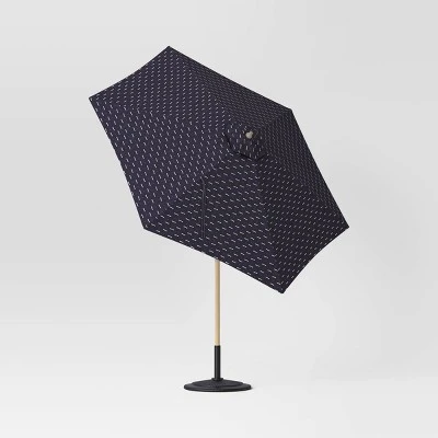 9'x9' Arete Market Patio Umbrella Navy - Threshold™ 4 9'x9' Arete Market Patio Umbrella Navy - Threshold™ - Image 2