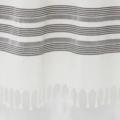Striped Fringe Shower Curtain Off-White - Threshold™ -Threshold GUEST d31e68ec 512f 4ac9 a6dd 154635cec5f4