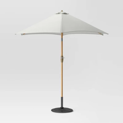 9'x9' Market Patio Umbrella - Light Wood Pole - Threshold™ 16 9'x9' Market Patio Umbrella - Light Wood Pole - Threshold™ - Image 14