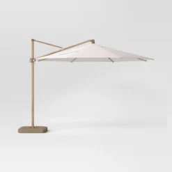 11'x11' Offset Patio Umbrella - Light Wood Pole - Threshold™ -Threshold GUEST d7b30535 8f96 400e a9ef c247067c3f11