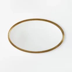 Cast Oval Decorative Wall Mirror Gold - Threshold™ Designed With Studio McGee