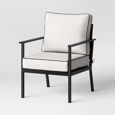 Searsburg 3pc Aluminum Patio Chat Set - Black - Threshold™ 4 Searsburg 3pc Aluminum Patio Chat Set - Black - Threshold™ - Image 2