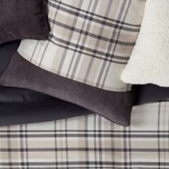 8pc Plaid With Corduroy Comforter Bedding Set Gray/Taupe - Threshold™ 10 8pc Plaid With Corduroy Comforter Bedding Set Gray/Taupe - Threshold™ -Threshold GUEST dd62e888 3bd5 41f9 9388 eb84a69796ab