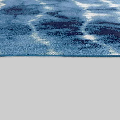Shibori Waves Outdoor Rug Navy - Threshold™ 6 Shibori Waves Outdoor Rug Navy - Threshold™ - Image 4