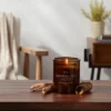 9oz Lidded Amber Glass Jar Crackling Wooden Wick Sandalwood And Smoke Candle - Threshold™ -Threshold GUEST e5f76fa4 d7bf 43bc a457 7d37137c20a8