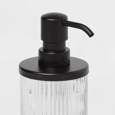 Ribbed Glass Soap Pump Black - Threshold™ 5 Ribbed Glass Soap Pump Black - Threshold™ - Image 3