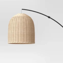 Addison Arc Floor Lamp With Natural Rattan Shade - Threshold™ -Threshold GUEST f0a65e9b 915e 44cf b86d b7a12da8e8a2